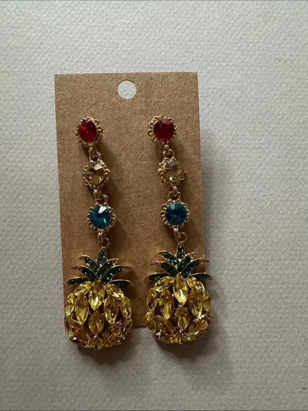 Pineapple Drop Earrings M822